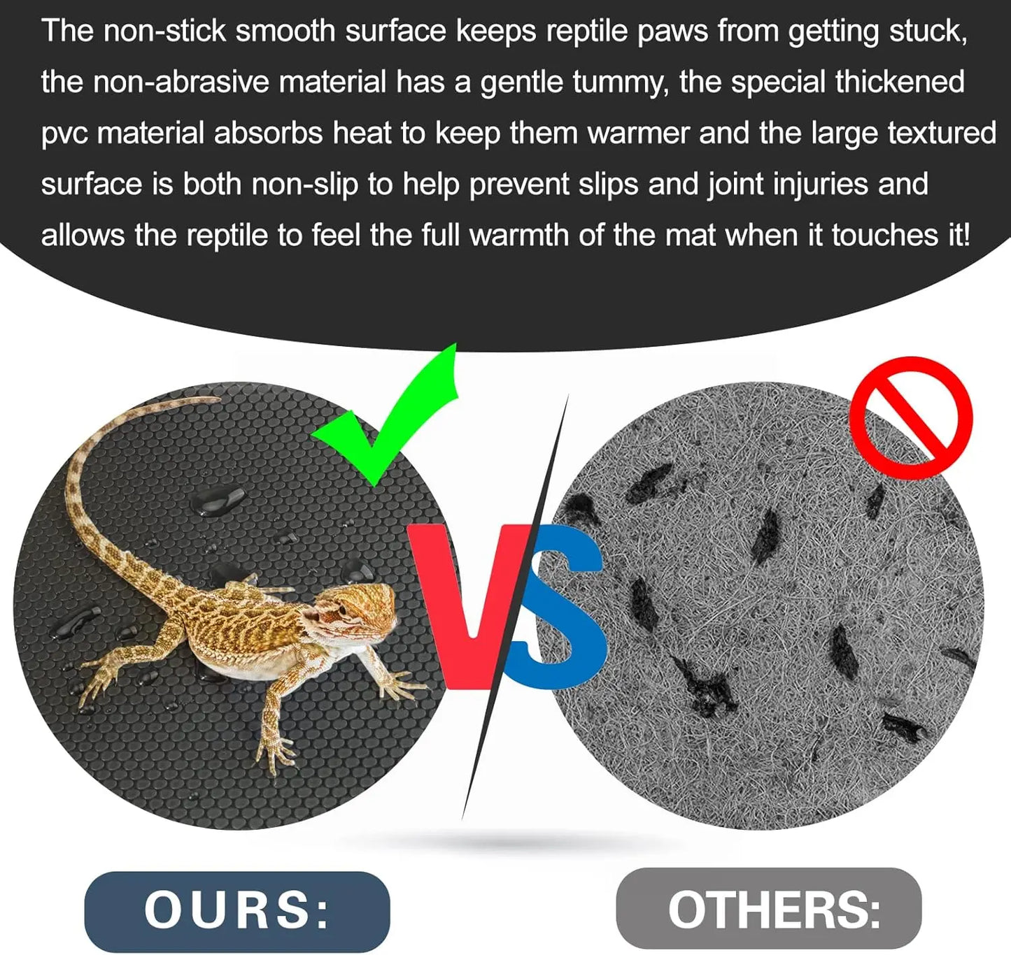 Reptile Terrarium Carpet Substrate Non Adhesive Bedding For Bearded Dragons