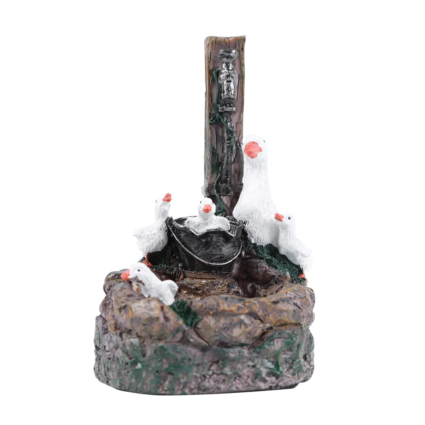 Alloet Funny Animal Fountain Duck and Squirrel Garden Decor