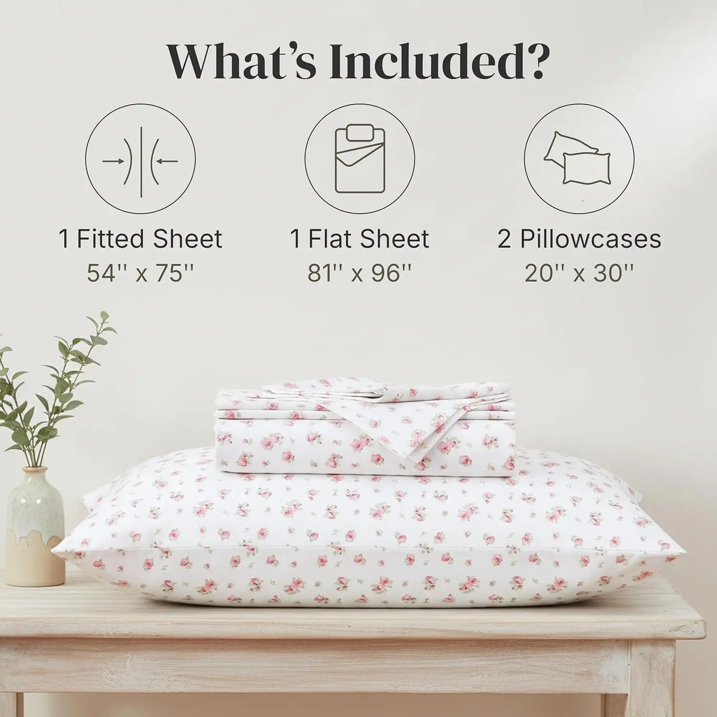 Silky Bamboo Fiber Bed Sheets Set With Flat And Fitted