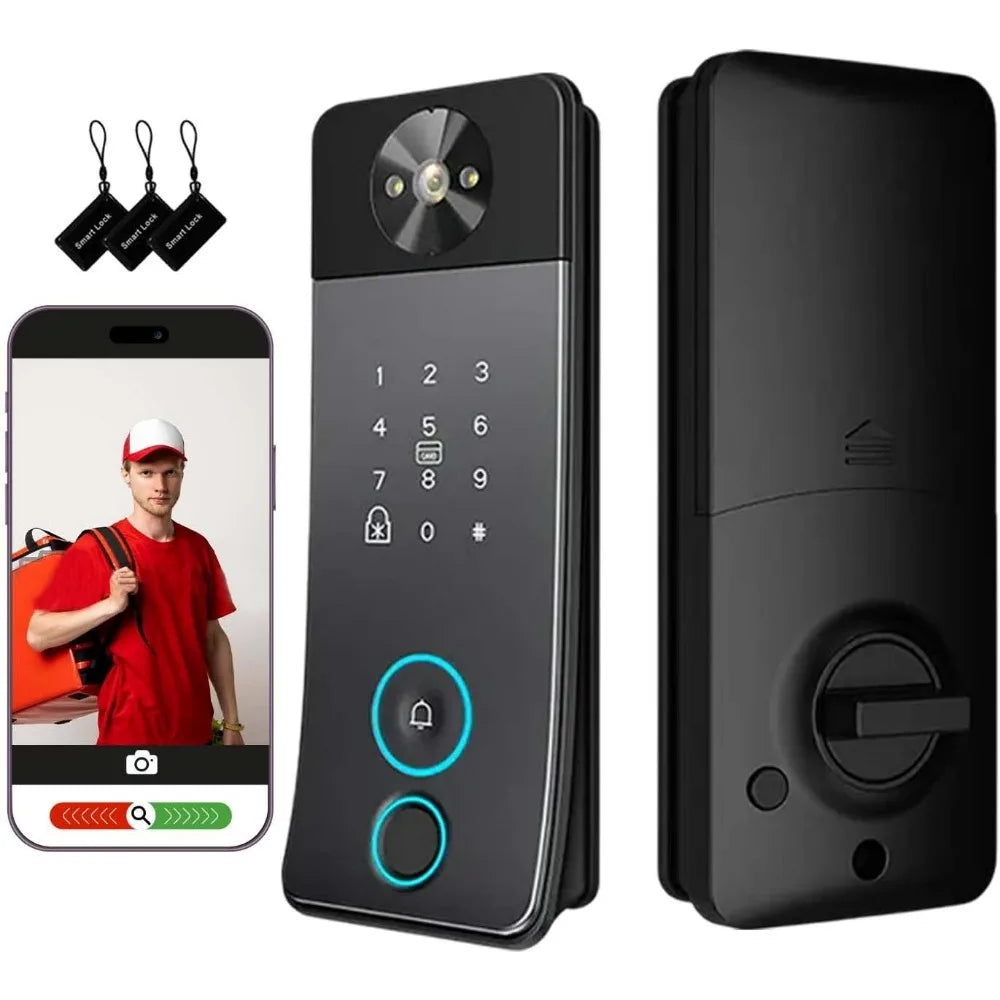 Kankeirr Smart Door Lock With Camera And Five Unlock Methods