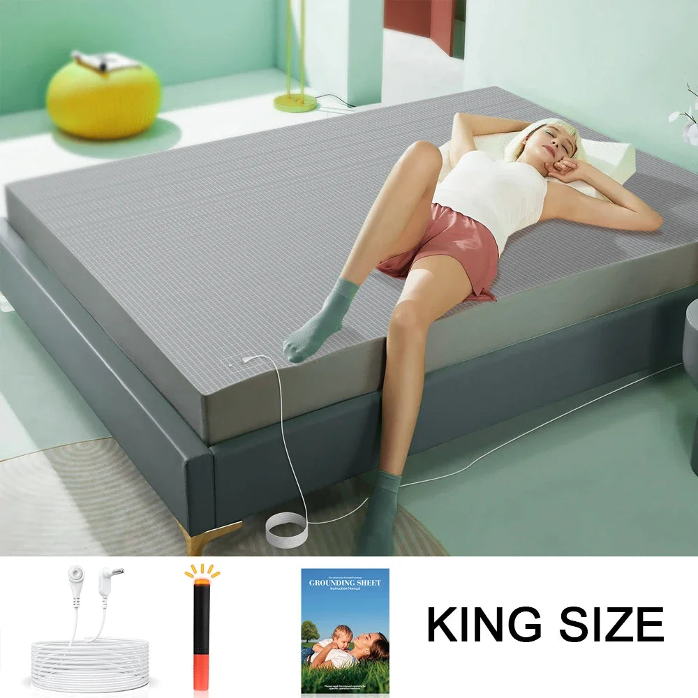 Astarexin Earthing Fitted Sheet Organic Cotton With Conductive Silver Fiber