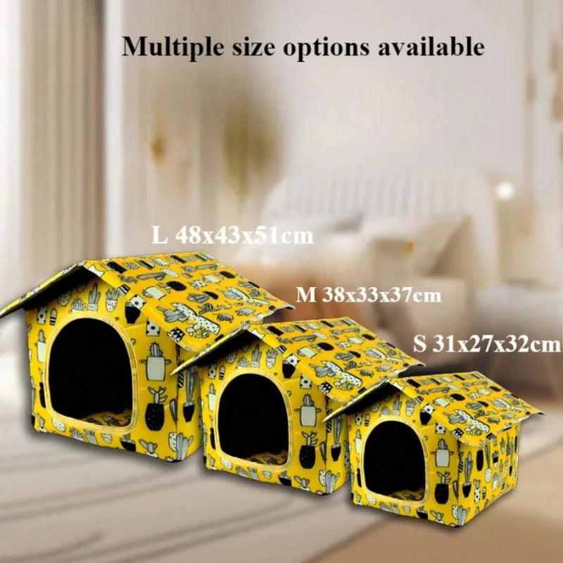 Foldable Detachable Water Resistant Pet Shelter for Cats and Dogs