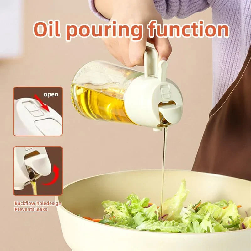 Pour And Spray Oil Dispenser Bottle For Olive Oil