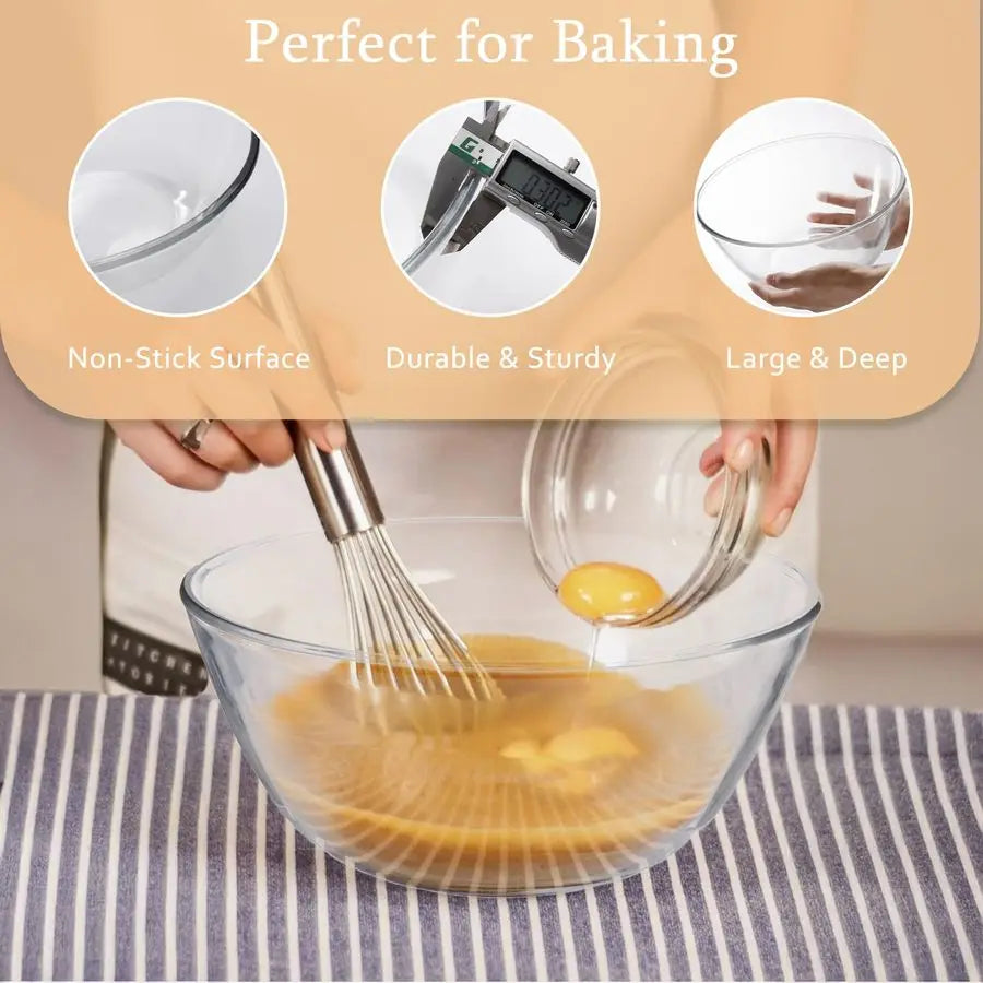 XMSJ Glass Mixing Bowl for Sourdough Bread Proofing