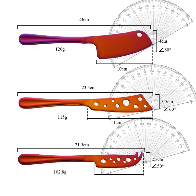Bisda 3Piece Cheese Tool Set Stainless Steel For Kitchen