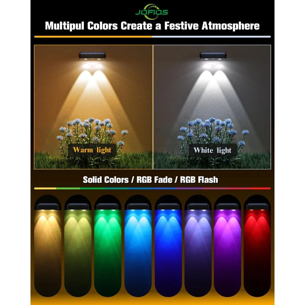 Solar Fence Lights 12 Pack Outdoor LED IP65 Waterproof For Patio Backyard Deck
