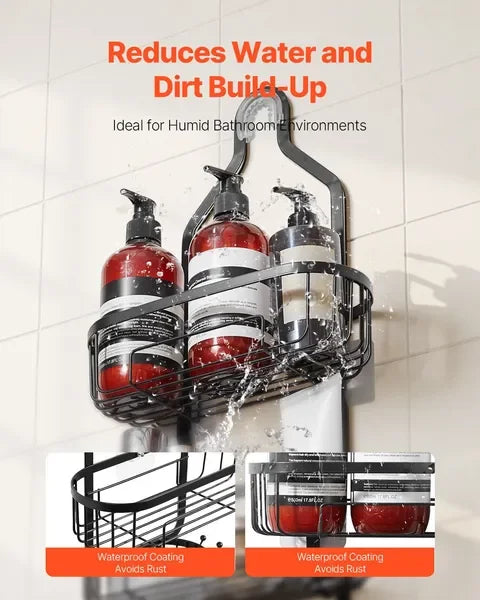 Shower Caddy 3-Tier Hanging Organizer With Soap Holder And Hooks