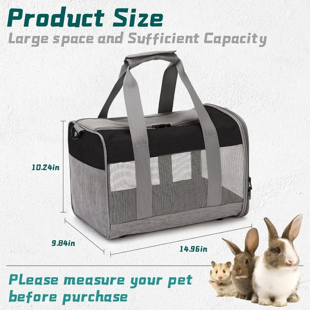 Bunny Carrier Travel Bag For Small Pets Breathable Nylon