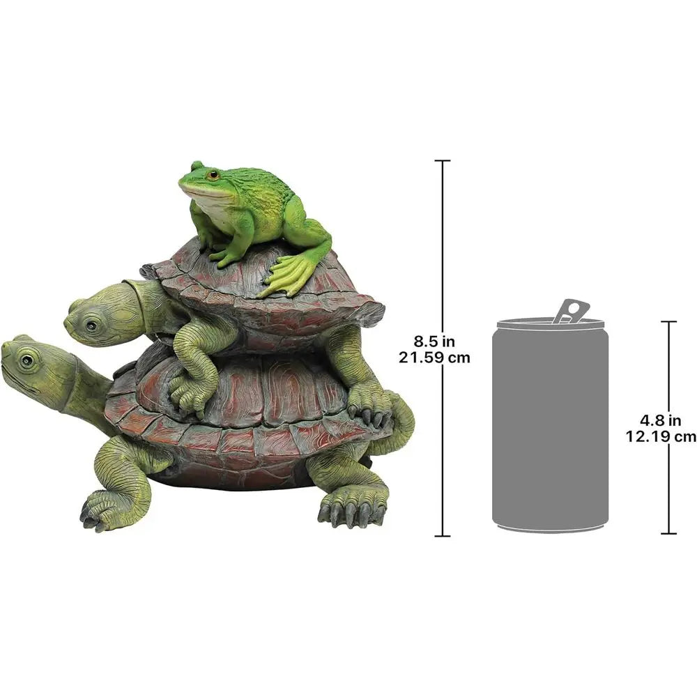 Garden Frog And Turtle Statue Cast Stone Resin Garden Decor