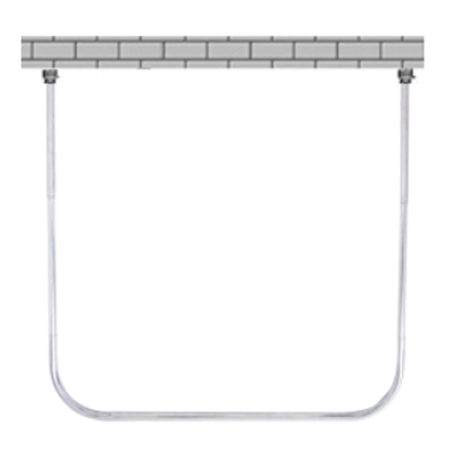 Stainless Steel U Shape Shower Curtain Bar Adjustable Curved Bathroom
