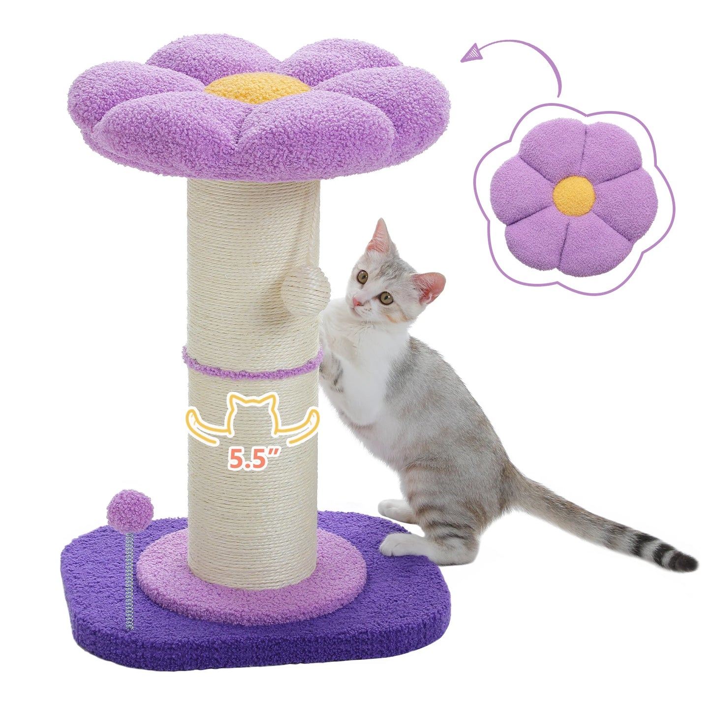 PAWZ Road Flower Cat Tree Scratching Post For Indoor Use