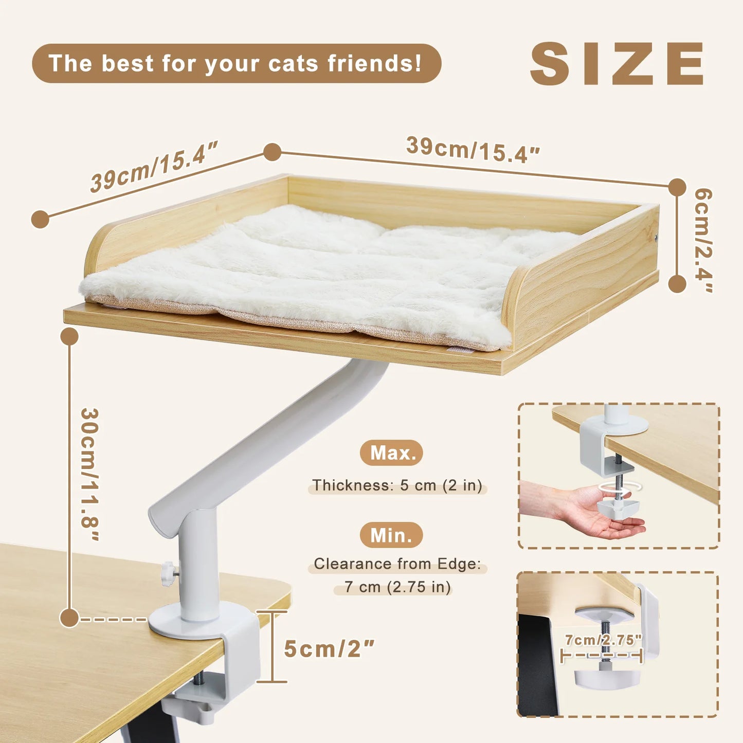PAWZ Road Cat Desk Bed 360 Rotatable Desk Stand Premium