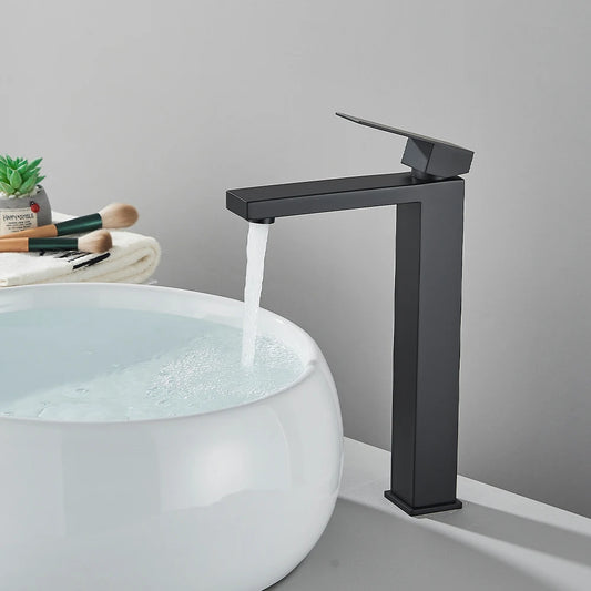 Onyzpily Deck Mounted Basin Faucet Stainless Steel Hot And Cold Water Mixer