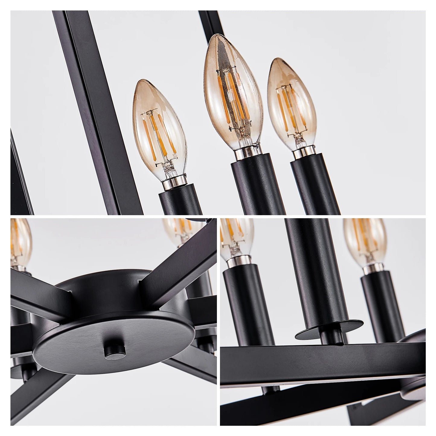 ARLGSITE Geometric Pendant Light Chandelier Industrial Metal Fixture