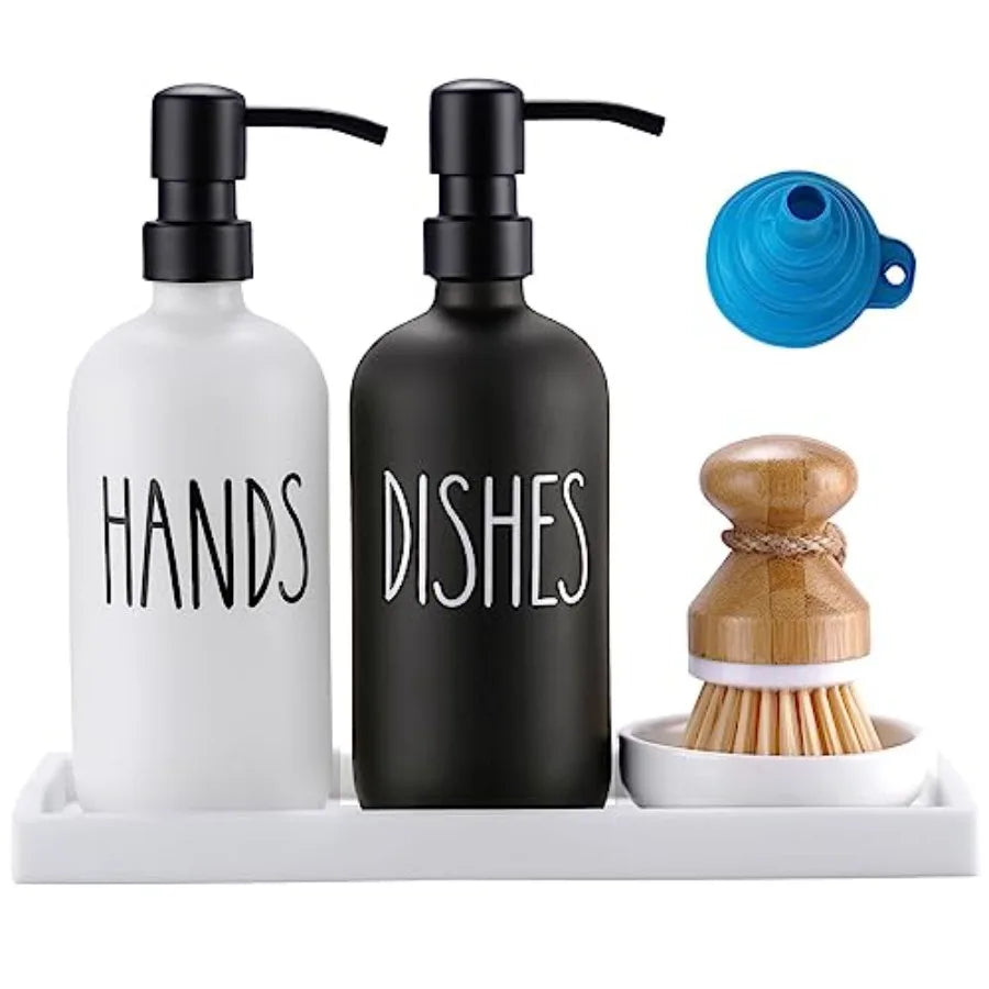 Glass Soap Dispenser For Kitchen And Hand Soap Farmhouse Style