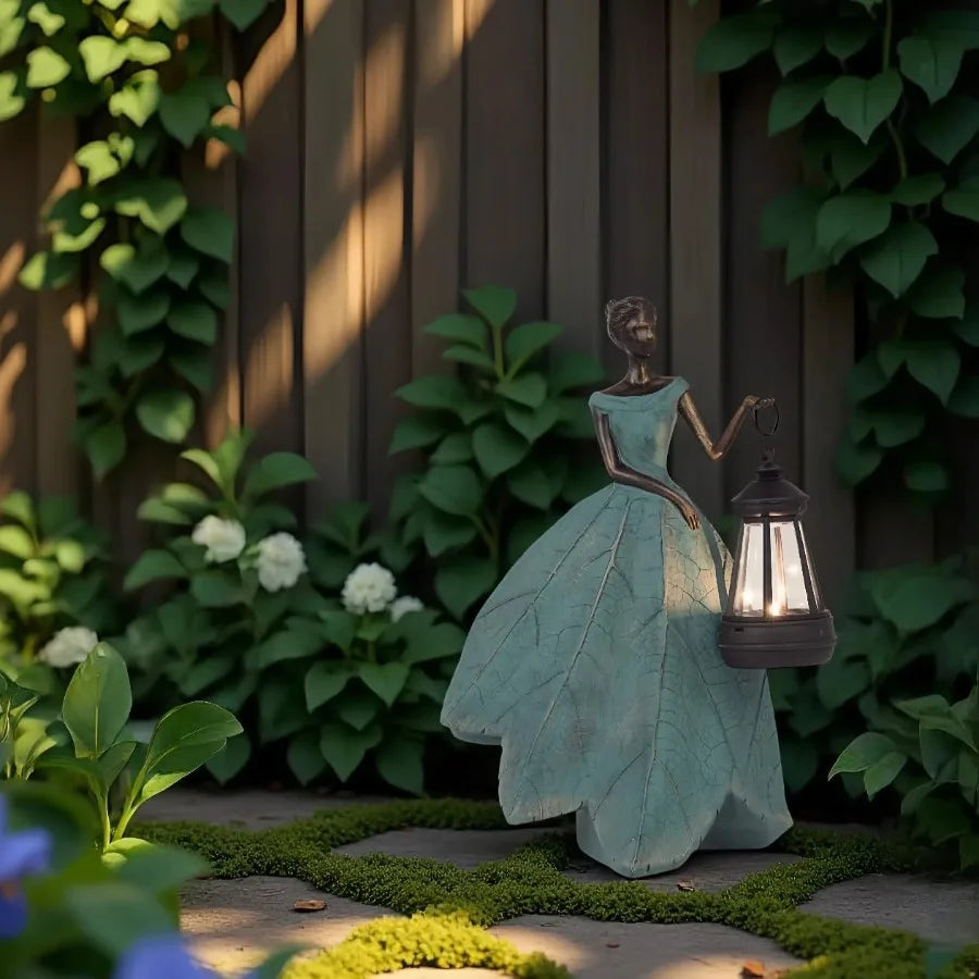 Fairy Statues Solar Outdoor Lights Resin Garden Decor