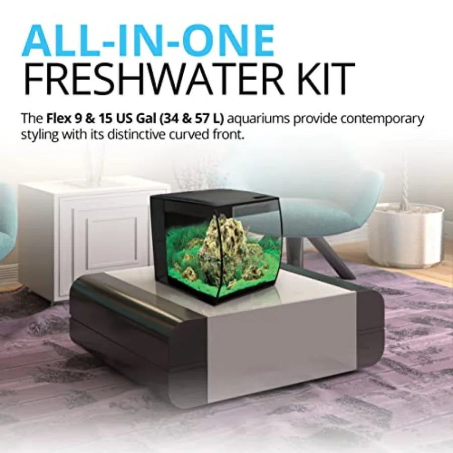 Freshwater Aquarium Kit For Home Use With Leakproof Design