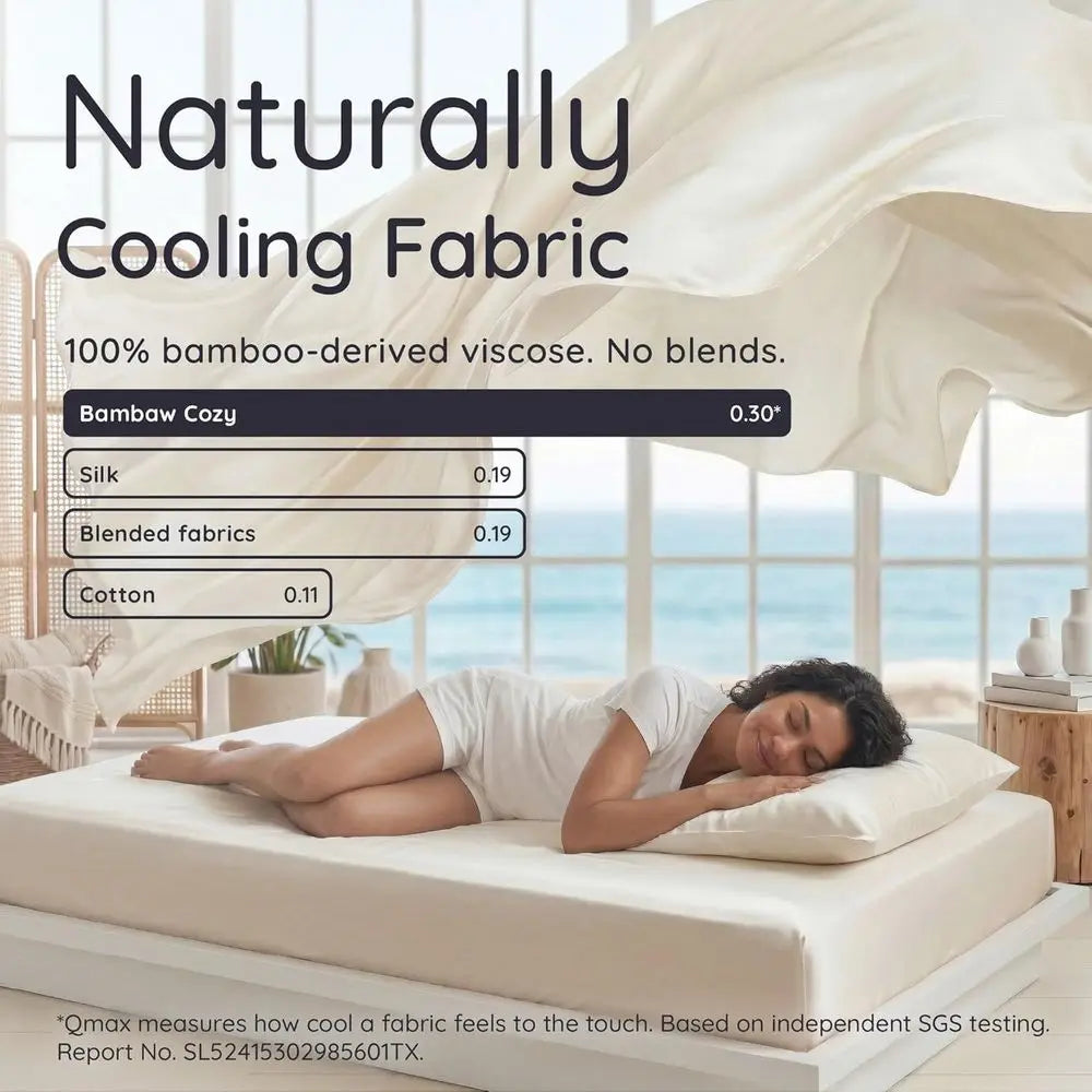 Bamboo Viscose Cooling Sheets Set 4-Piece For Comfortable Sleep