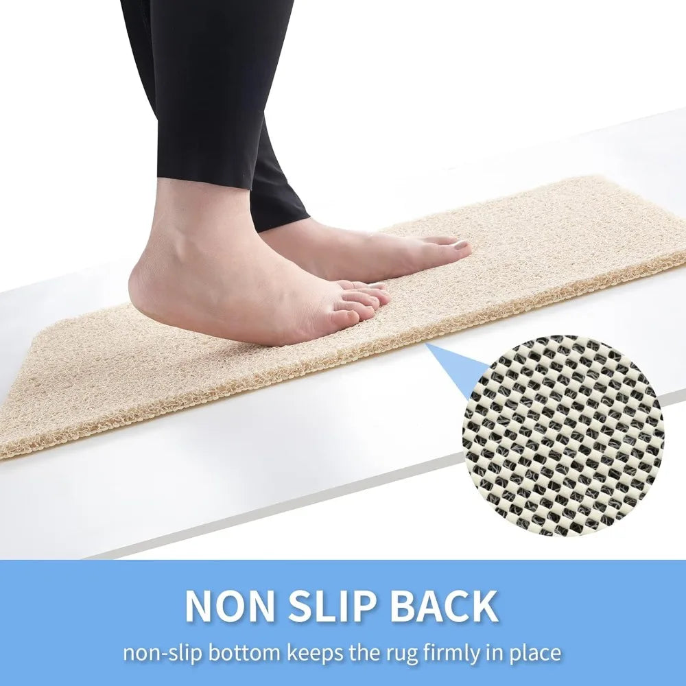 Non Slip Bathtub Mat With Foot Scrubber BPA Free PVC