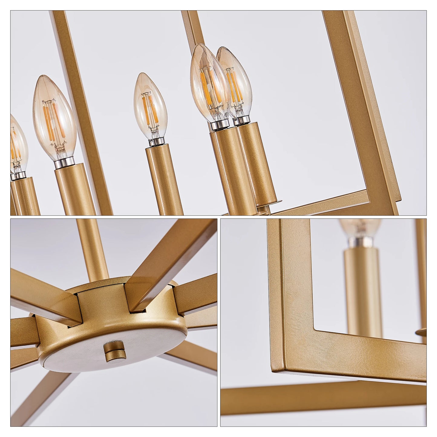 ARLGSITE Geometric Pendant Light Chandelier Industrial Metal Fixture