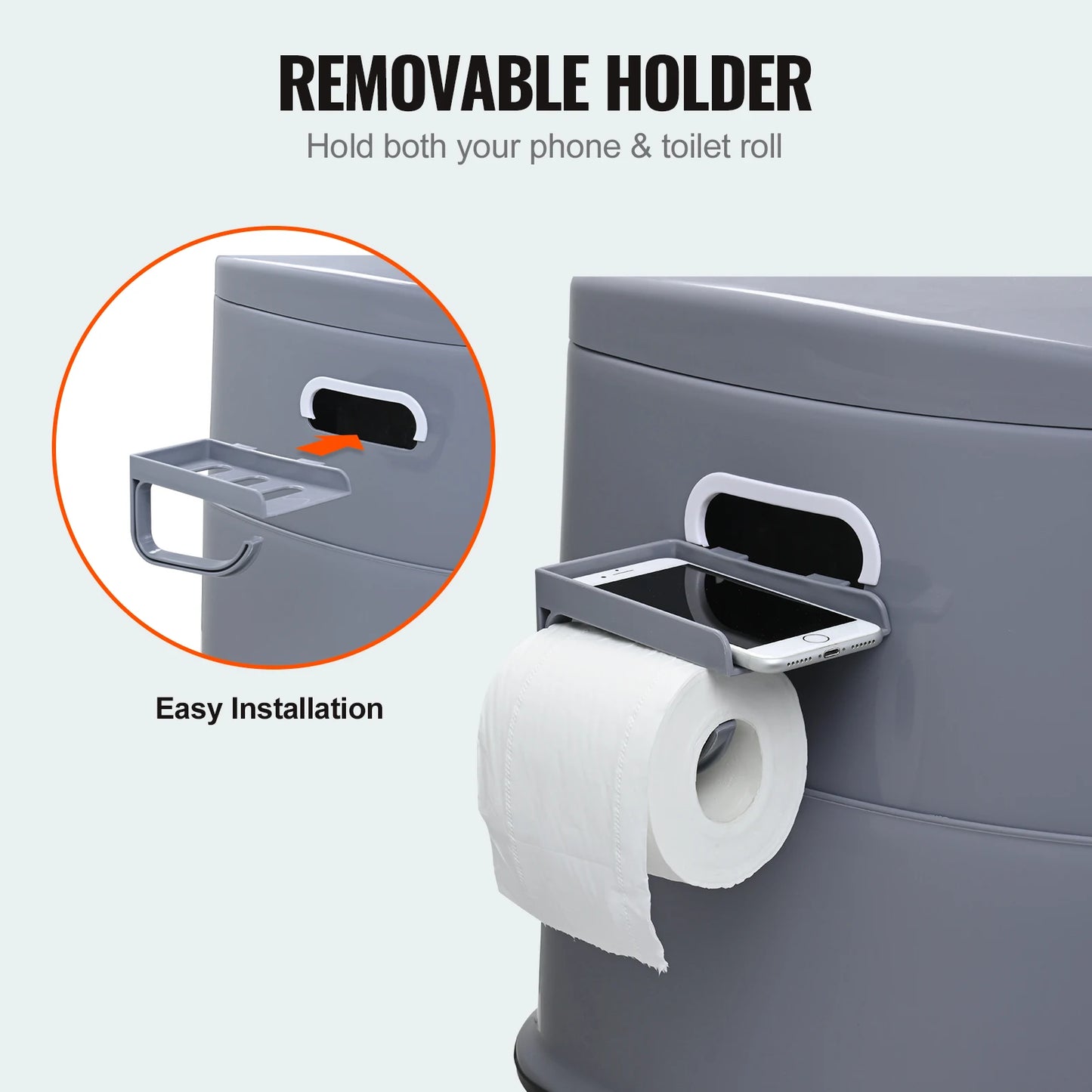 SucceBuy Portable Camping Toilet With Detachable Inner Bucket