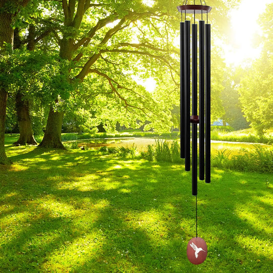 Outdoor Wind Chimes Deep Tones With Five Tuned Aluminum Tubes