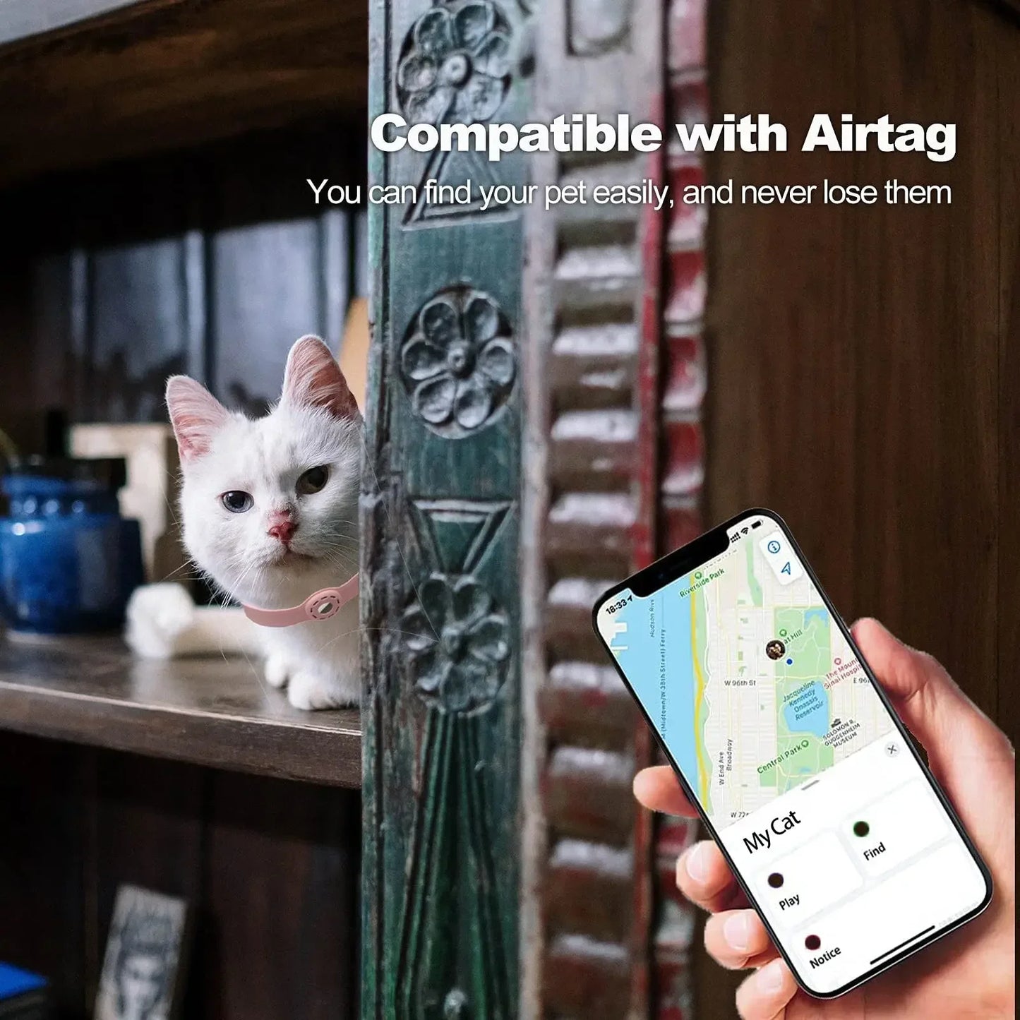 Silicone Anti-Lost Cat Collar For Apple AirTag Tracker