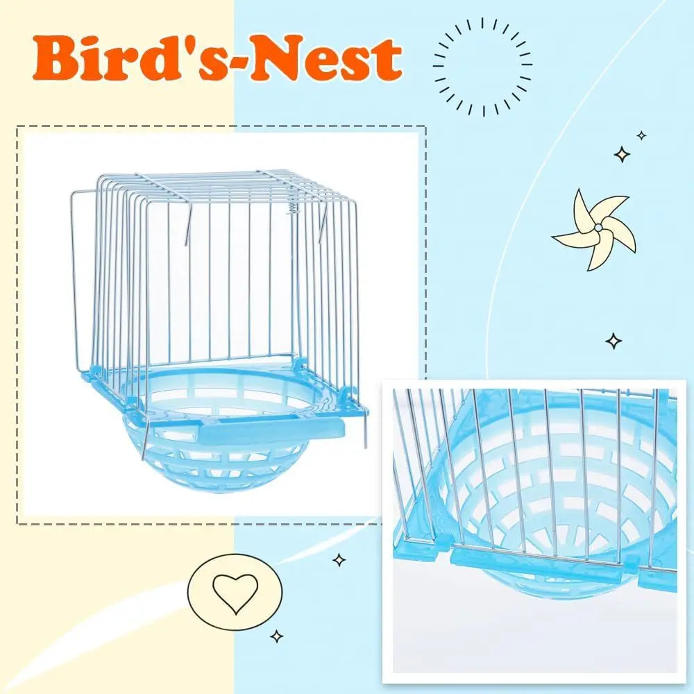4 Pack Bird Nest Breeding Box With Barbed Wire Partition