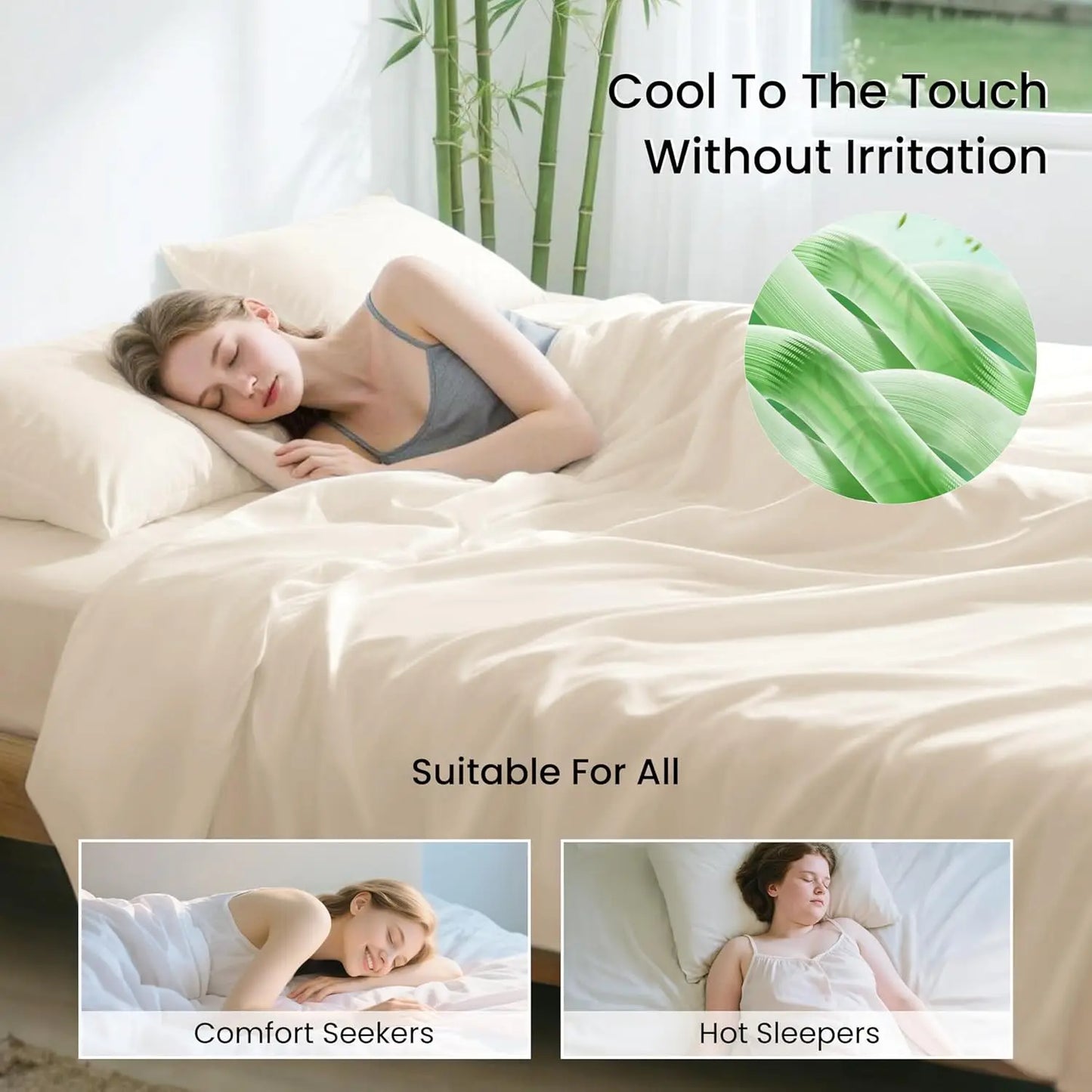 Bamboo Rayon Sheet Set 4 Piece With Deep Pocket Cooling
