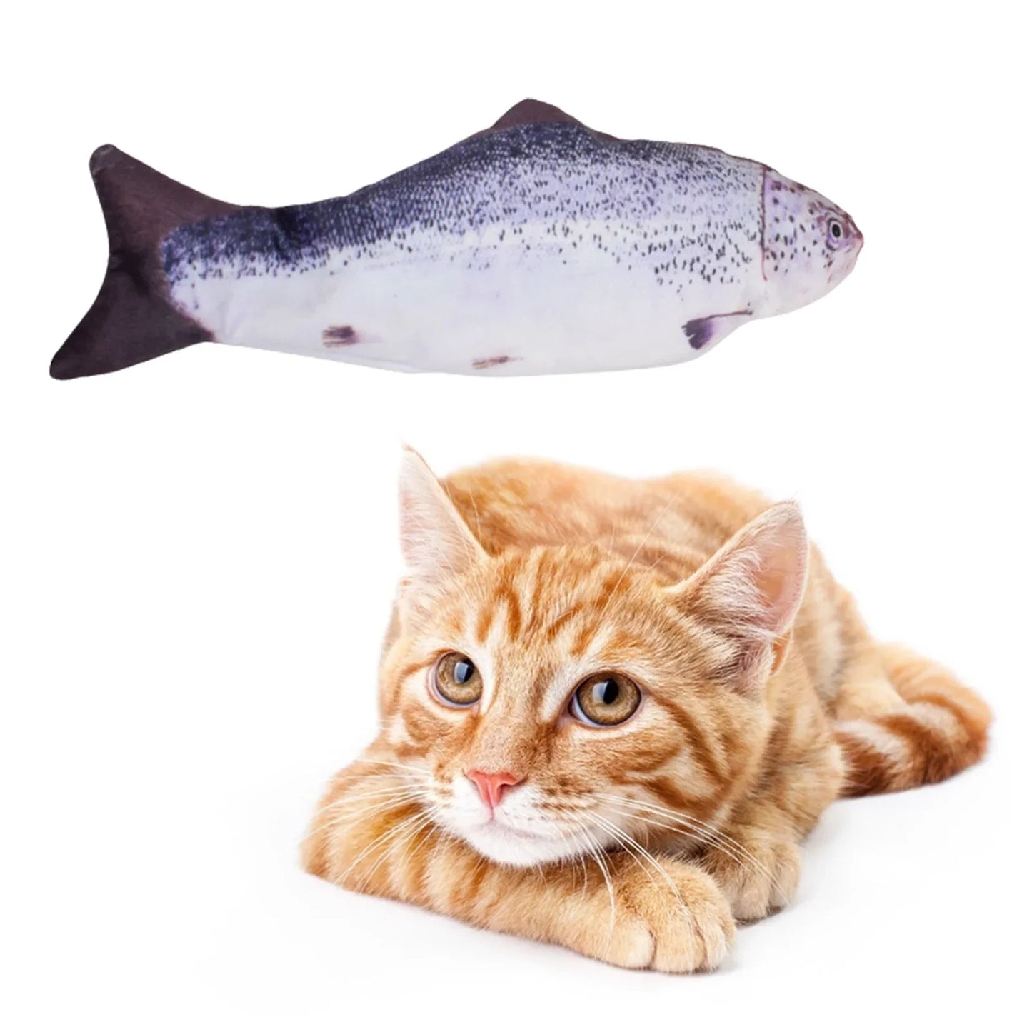 Interactive USB Charger Fish Cat Toy Electric Floppy Chew Toy