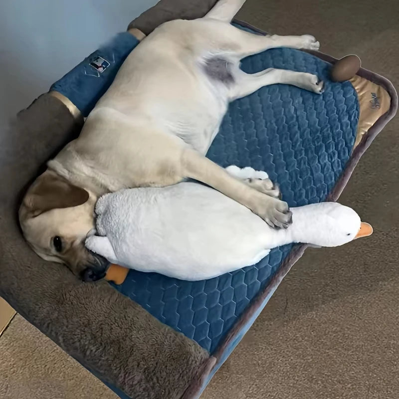 Plush Duck Dog Toy With Realistic Goose Design Chew