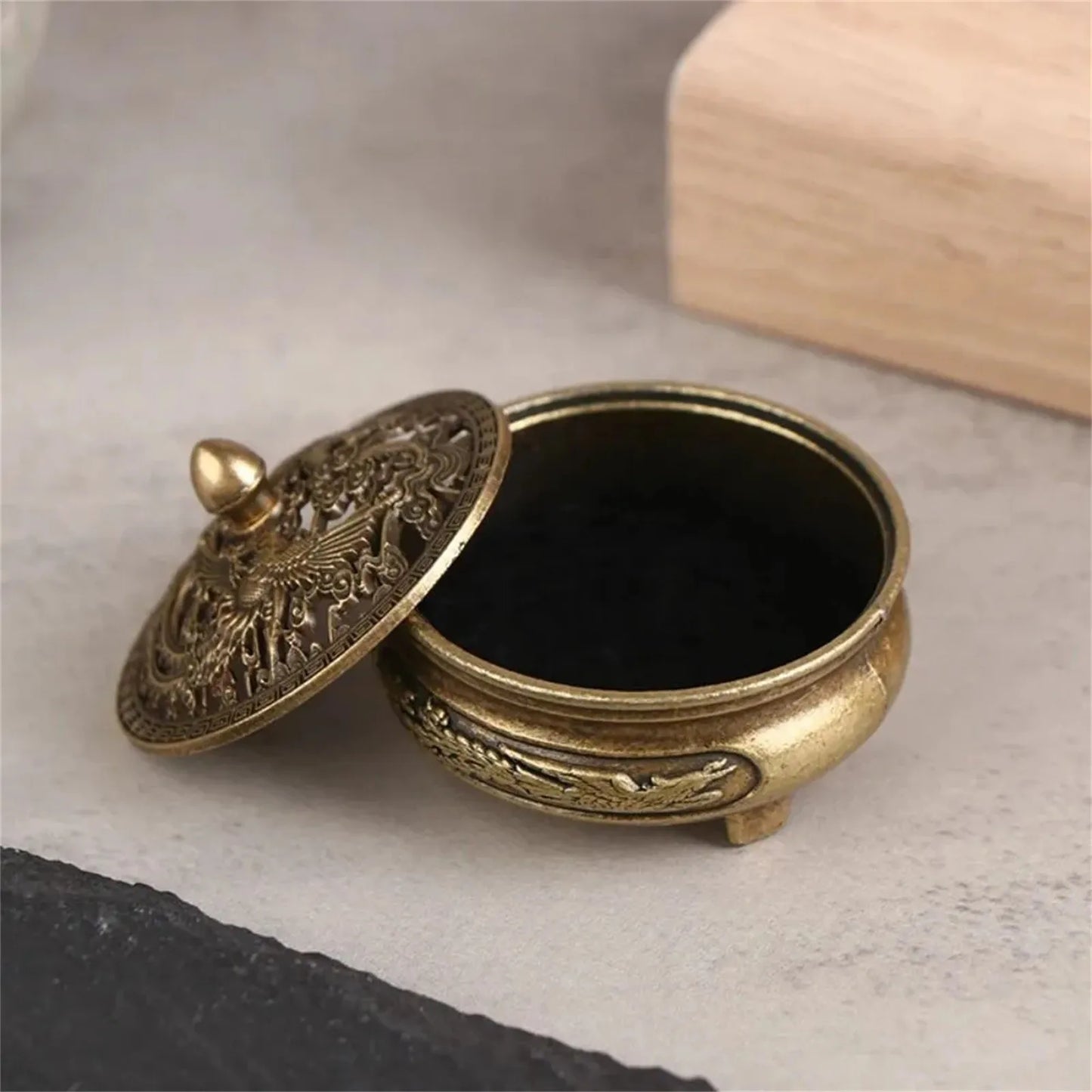 Copper Incense Burner Antique Alloy Buddhist Home Decor