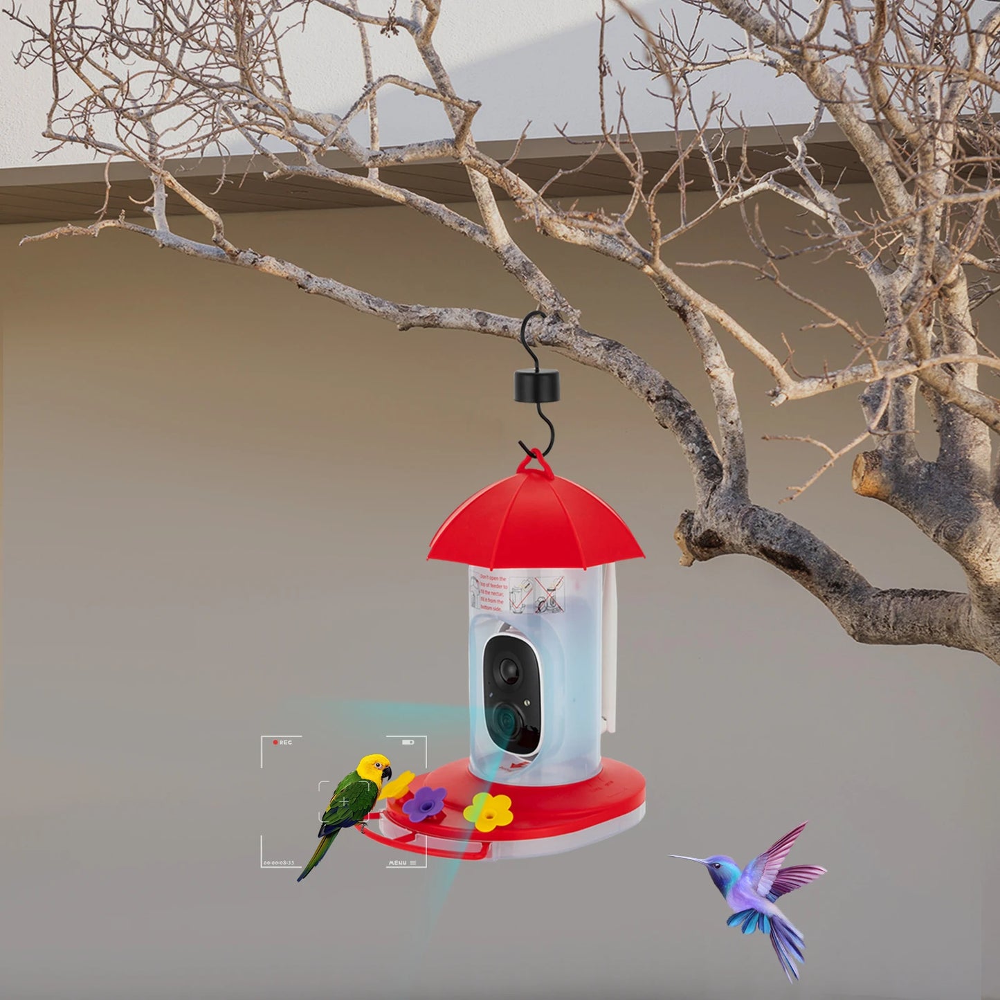 Smart Bird Feeder With Remote Viewing And 128GB Card