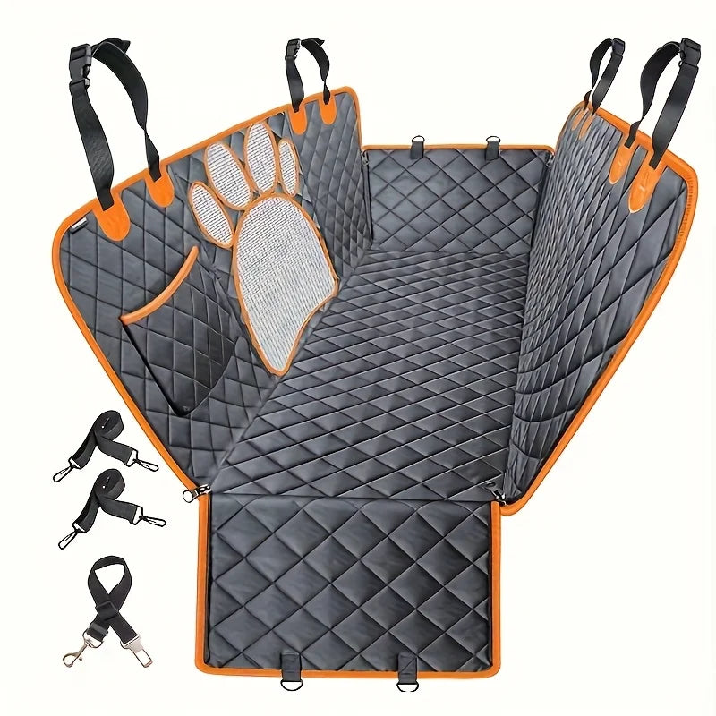 NONECN Dog Seat Cover Hammock For Cars Heavy Duty Waterproof