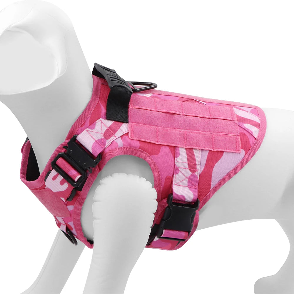 PETRAVEL Military Camouflage Dog Harness For Training And Walking