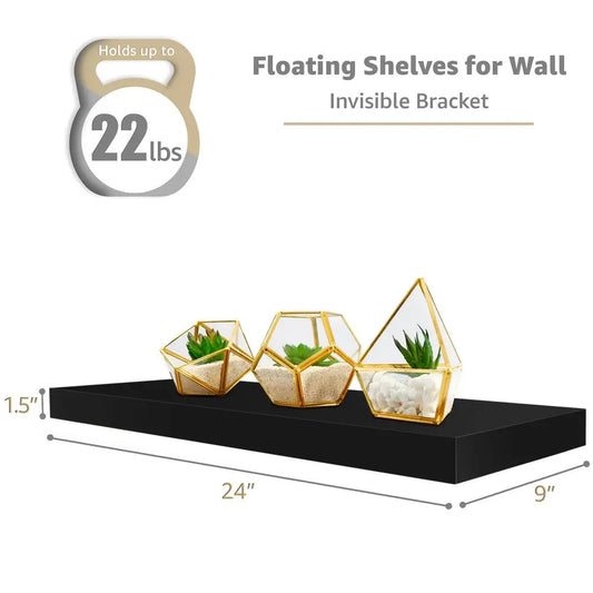 Floating Wall Shelves for Home Display and Storage