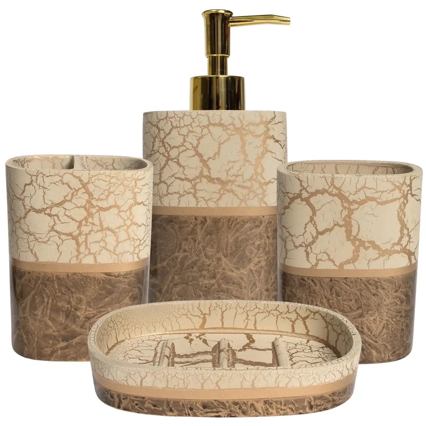 Handcrafted Concrete Bathroom Accessories Set Four Piece