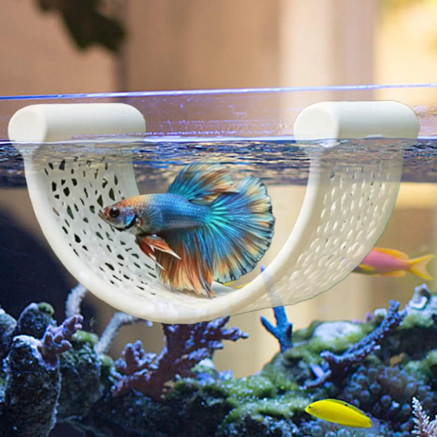 Betta Fish Hammock U Shaped Floating Aquarium Perch And Shelter