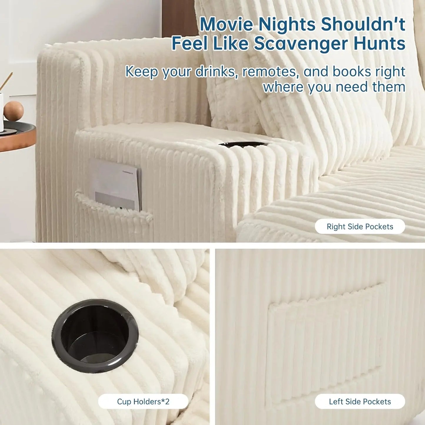 Huanzhuang Boneless Cloud Chair Bed Chaise Lounge With Pillows Armrests