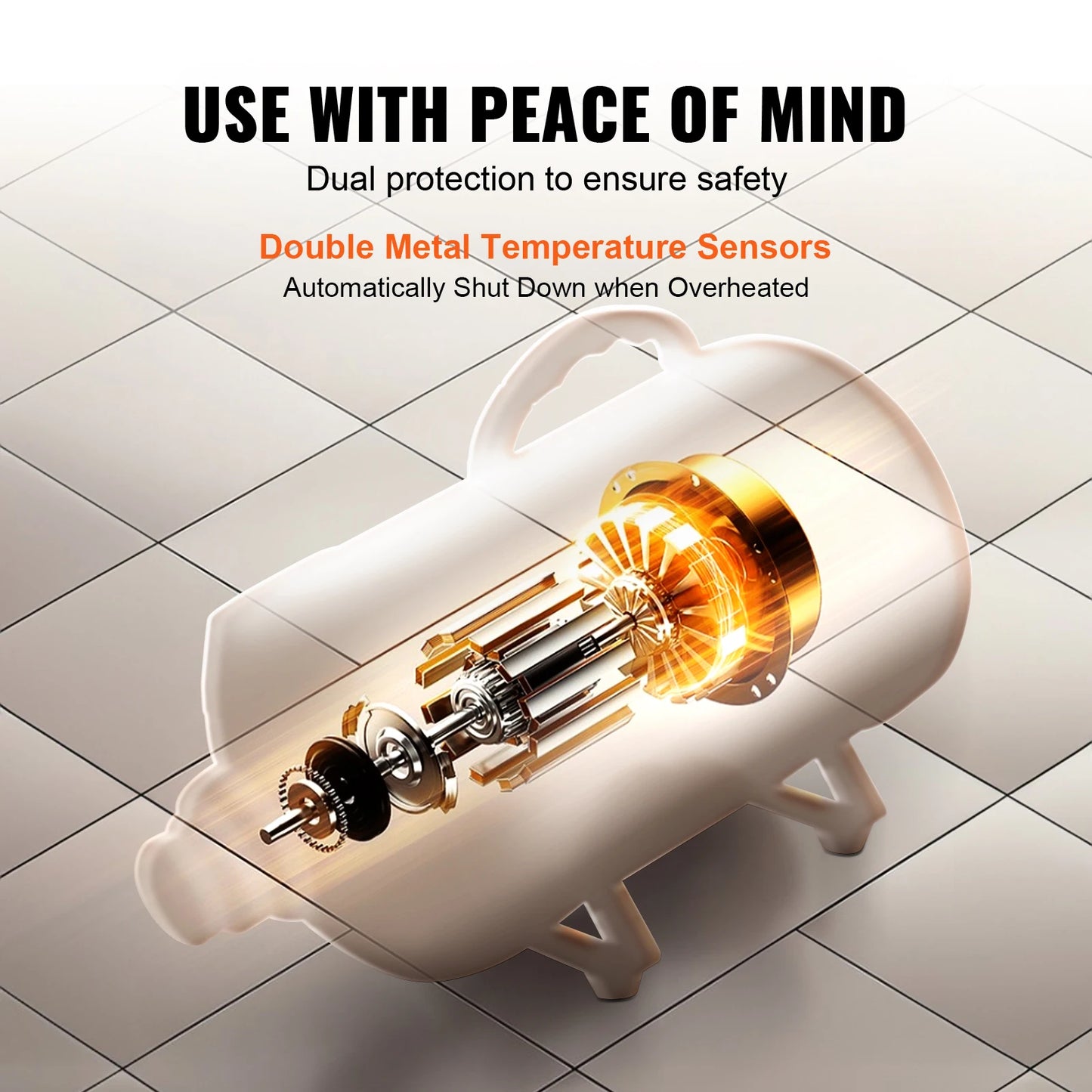 SucceBuy 2000W Dog Blow Dryer With Adjustable Temperature Control
