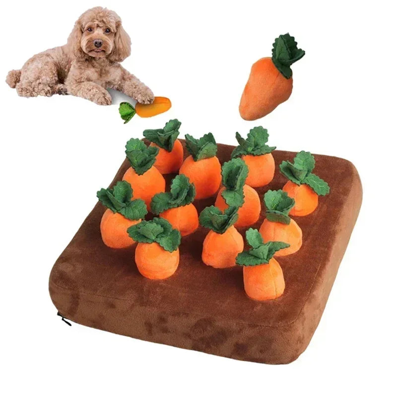 Innovative Dog Snuffle Mat Plush Carrot Toy For Interactive Play