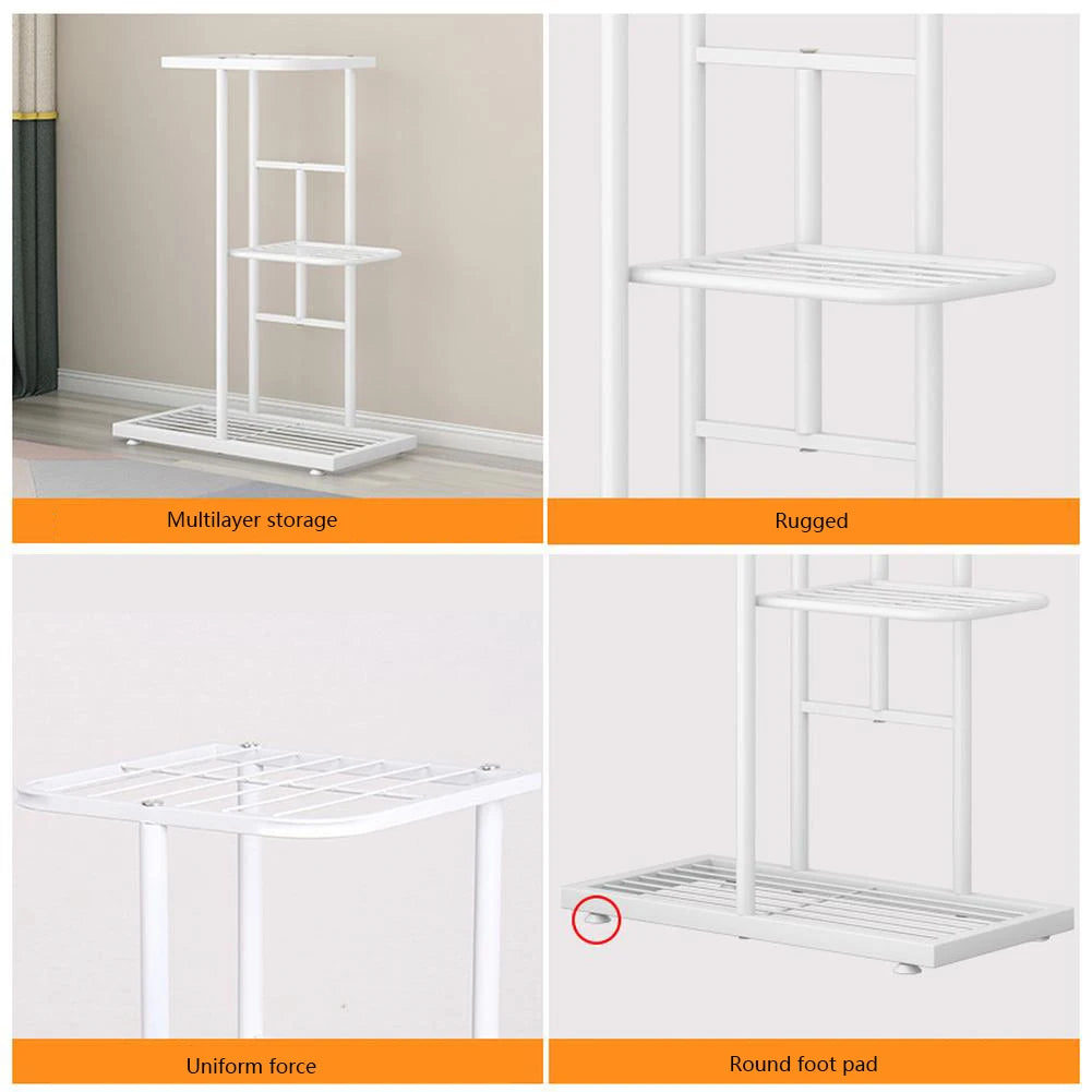 TWISTER.CK 8-Tier Metal Garden Plant Stand For Balcony Patio