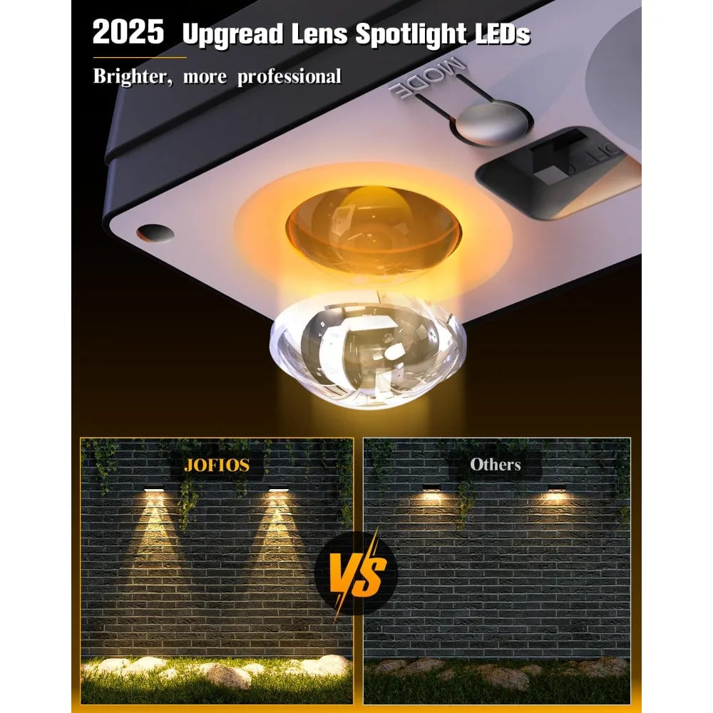Solar Fence Lights 12 Pack Outdoor LED IP65 Waterproof For Patio Backyard Deck